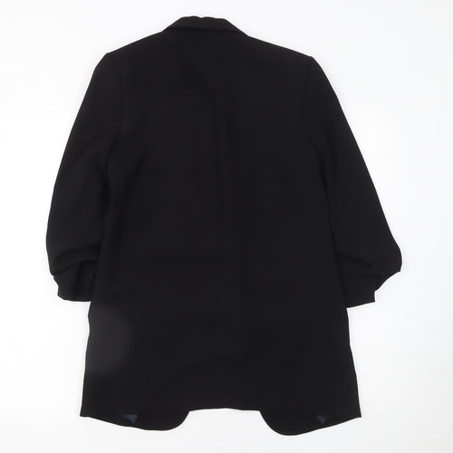 ZARA Womens Black XS Longline Tailored Blazer Jacket