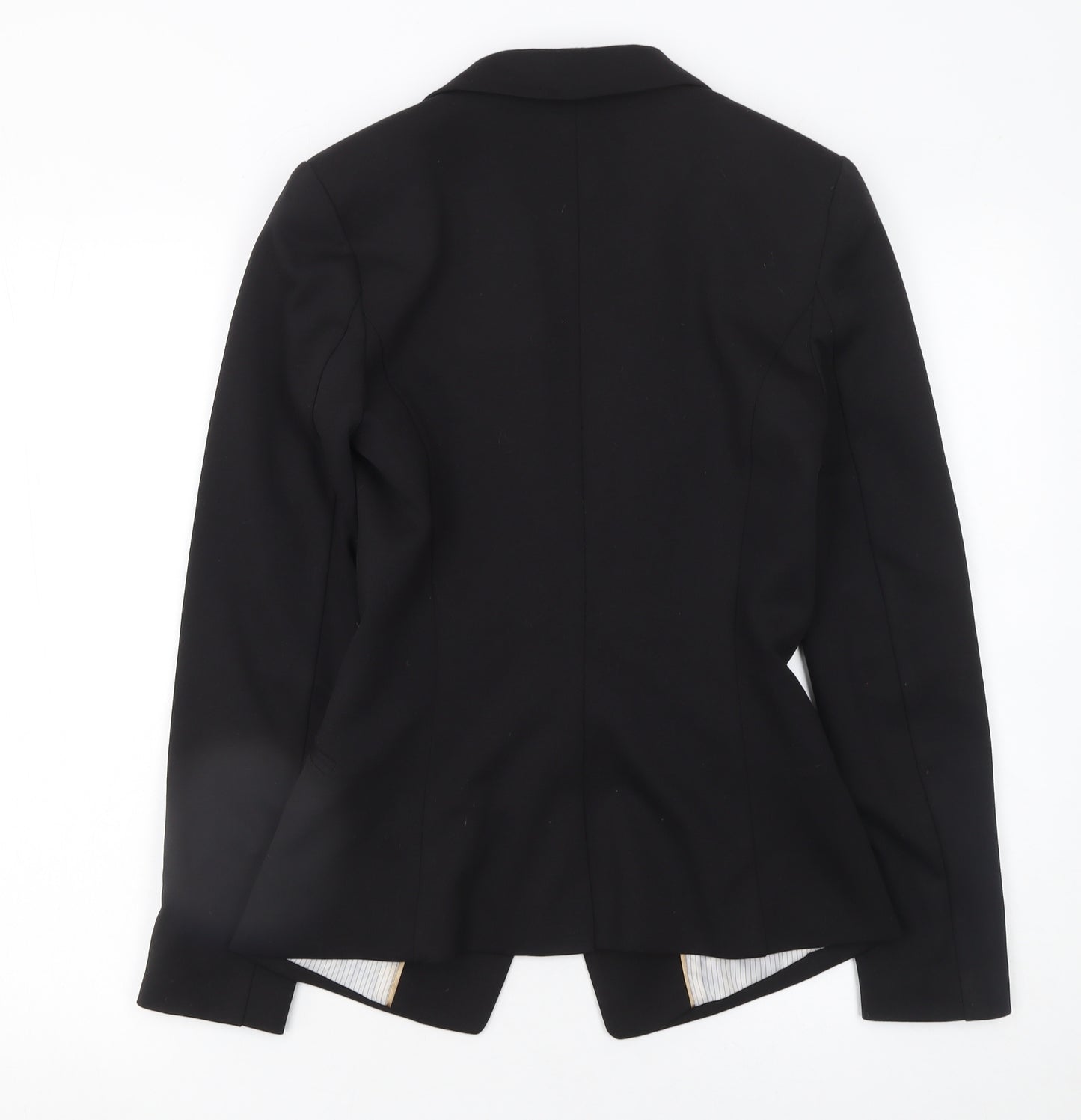 H&M Women Black Size 6 Single-Breasted Blazer Jacket