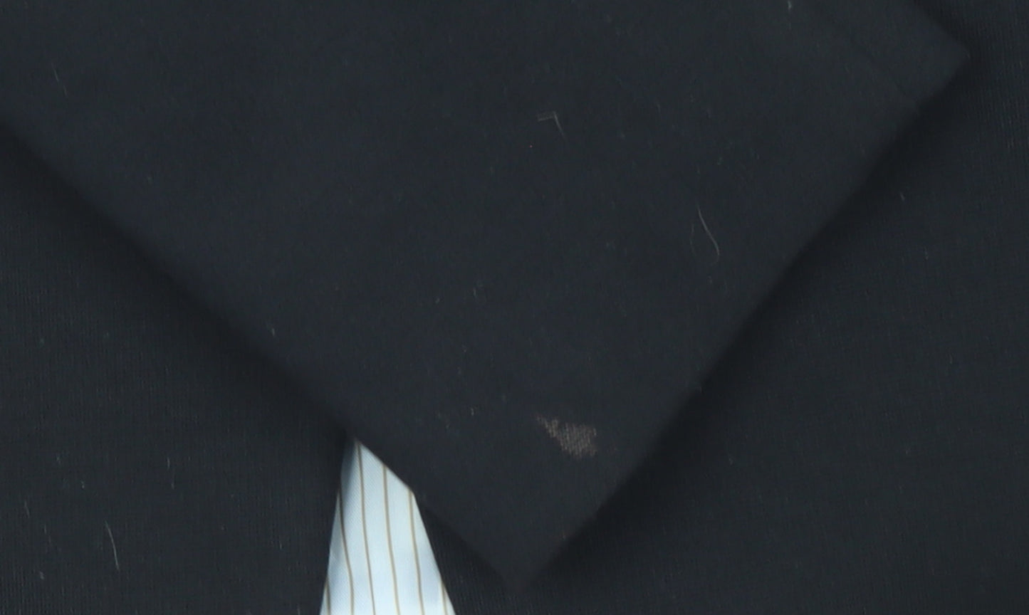 H&M Women Black Size 6 Single-Breasted Blazer Jacket