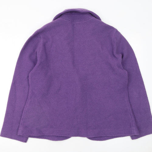 CC Women’s Purple Wool Cardigan XL V-Neck Single Button Knit