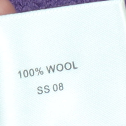 CC Women’s Purple Wool Cardigan XL V-Neck Single Button Knit