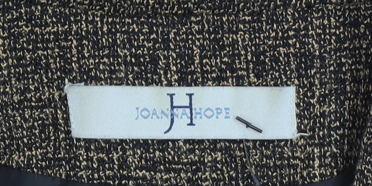 Joanna Hope Women's Brown Tweed Single-Breasted Blazer Size 14