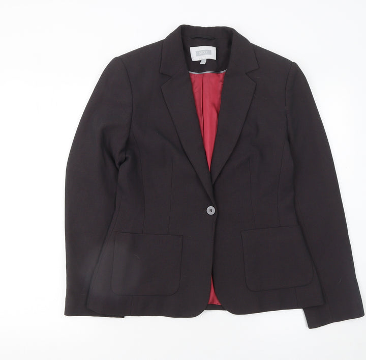 Next Women's Black Size 10 Tailored Single-Breasted Blazer