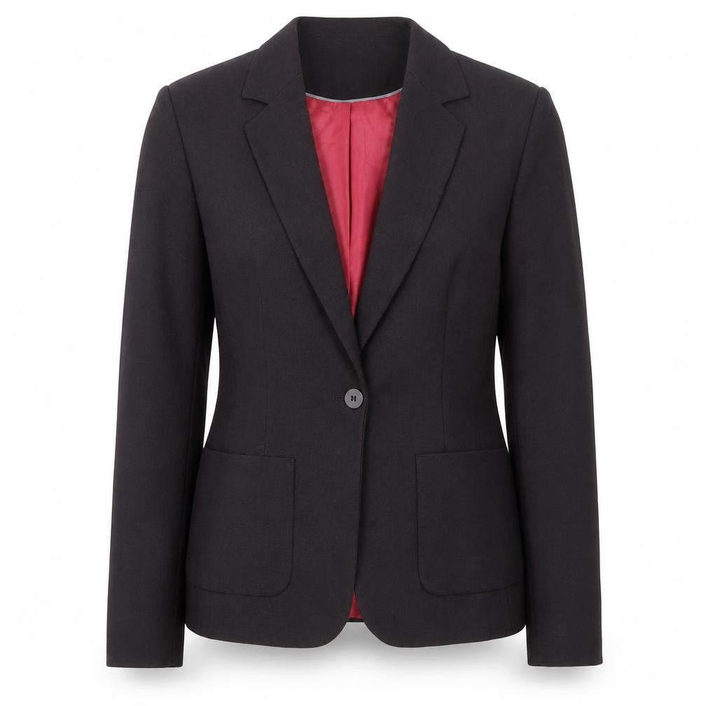 Front view of Next Women's Black, size 10, Tailored Single-Breasted Blazer