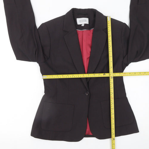 Next Women's Black Size 10 Tailored Single-Breasted Blazer