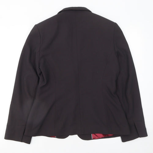 Next Women's Black Size 10 Tailored Single-Breasted Blazer