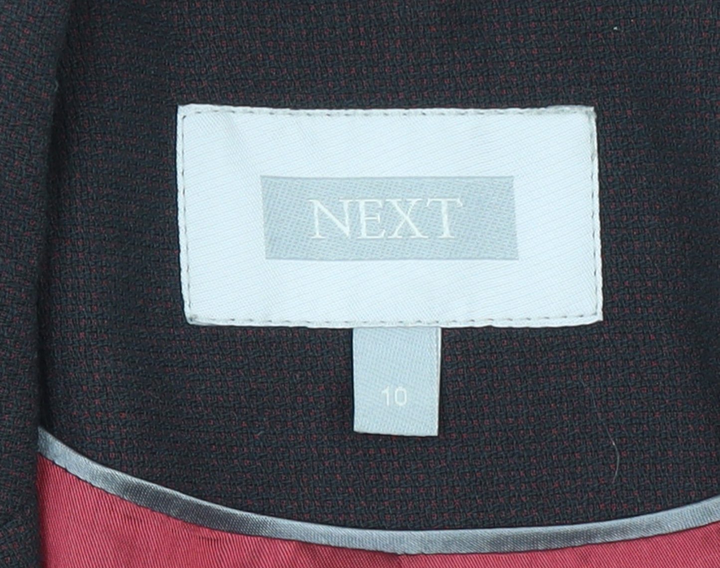 Next Women's Black Size 10 Tailored Single-Breasted Blazer