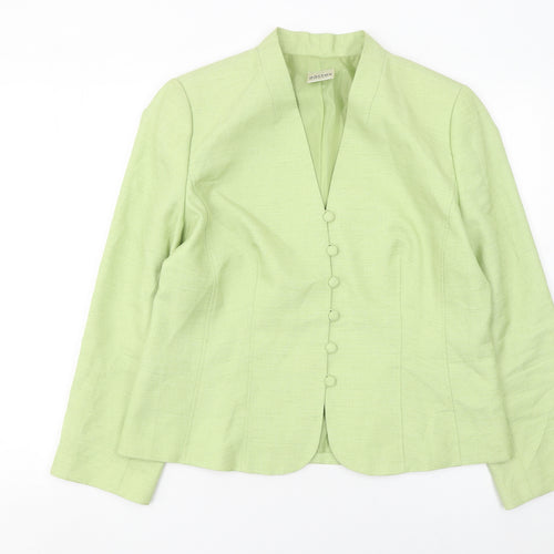 Eastex Women’s Green Woven Suit Jacket Size 16 Classic Tailored