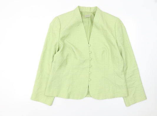 Eastex Women’s Green Woven Suit Jacket Size 16 Classic Tailored