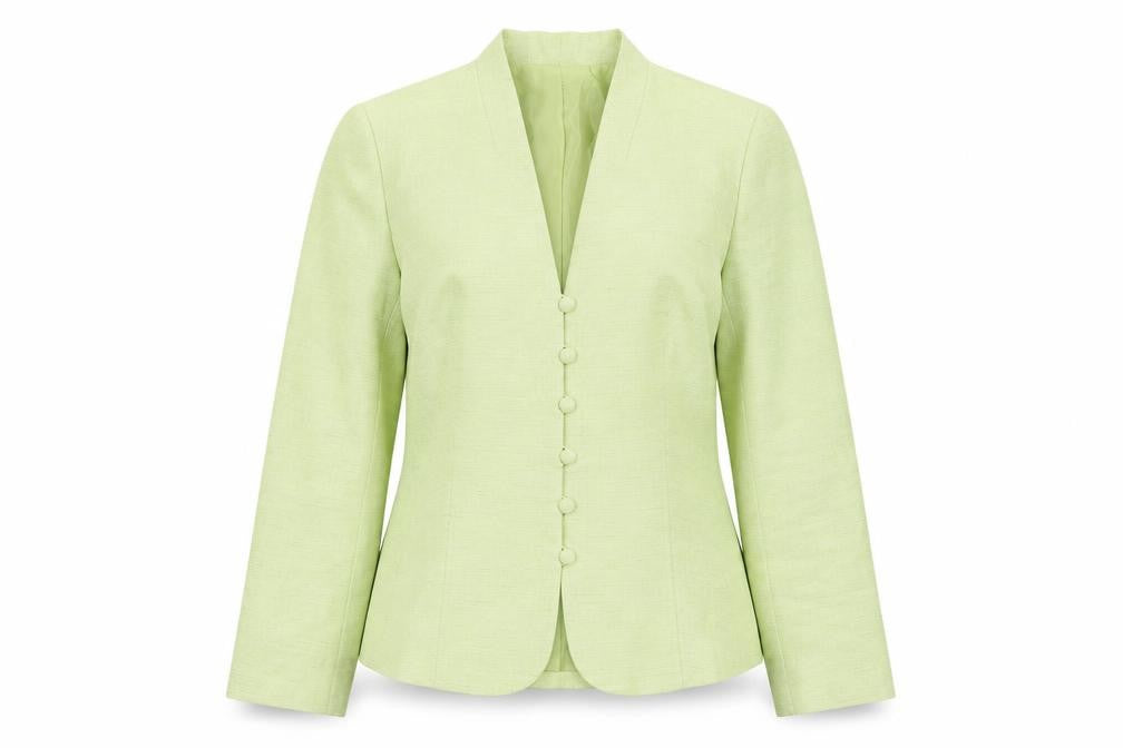 Eastex Women’s Green Woven Suit Jacket Size 16 Classic Tailored
