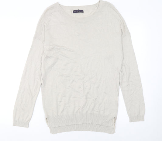 Marks and Spencer Women’s Beige Crew Neck Long Sleeve Jumper Size 12