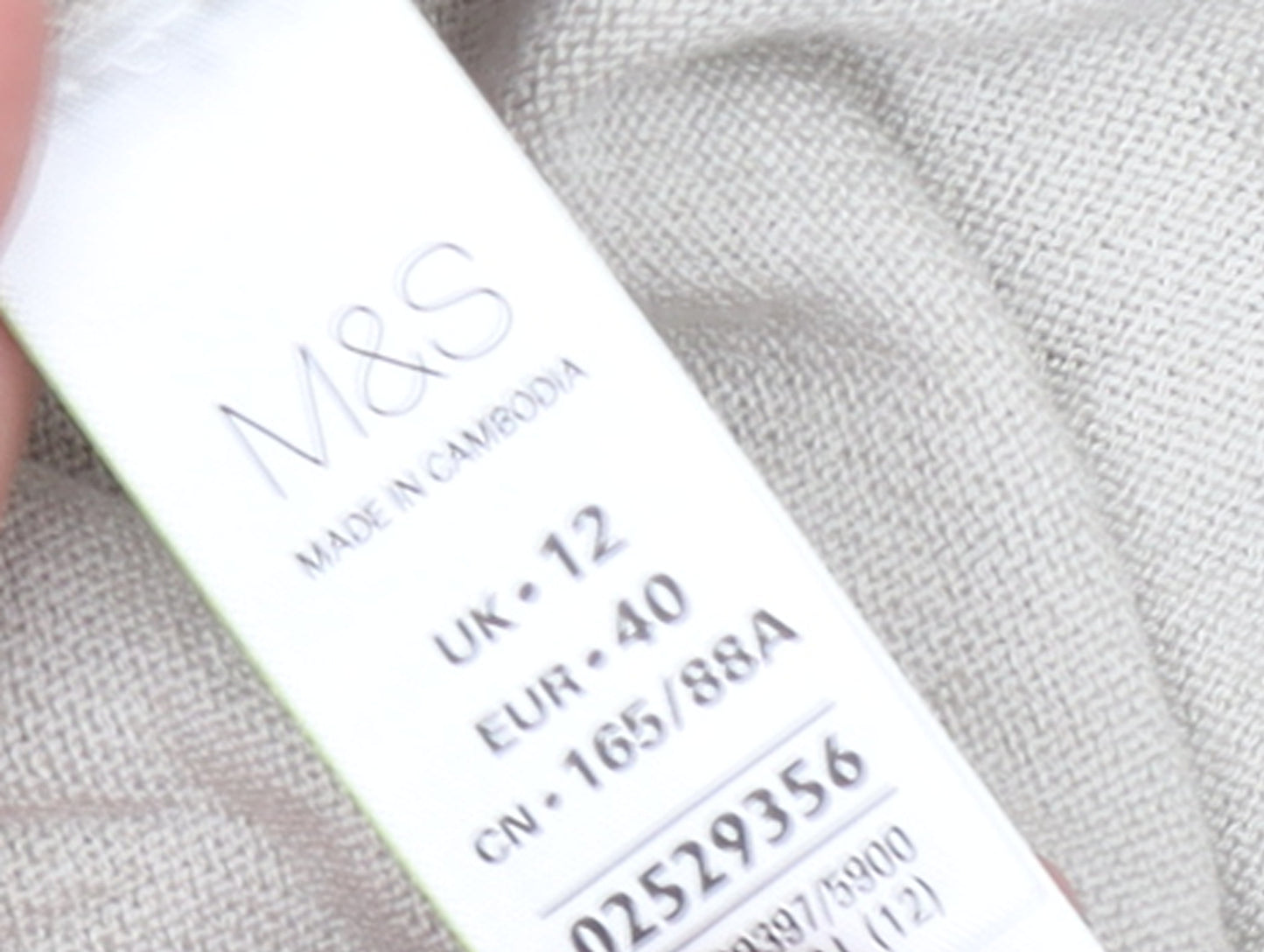 Marks and Spencer Women’s Beige Crew Neck Long Sleeve Jumper Size 12