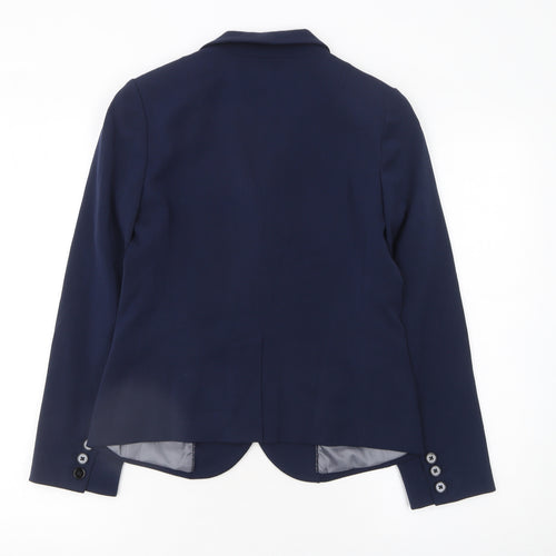 Gap Women's Navy Blue Blazer Size 2 Classic Single-Breasted Jacket