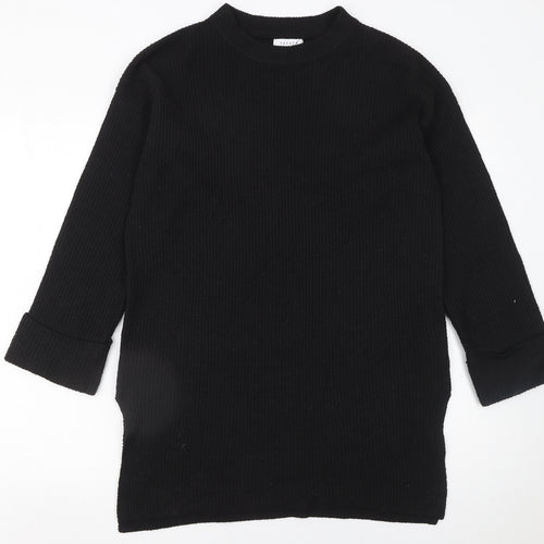 Matalan Women’s Black Mock Neck Knit Pullover Jumper Size S