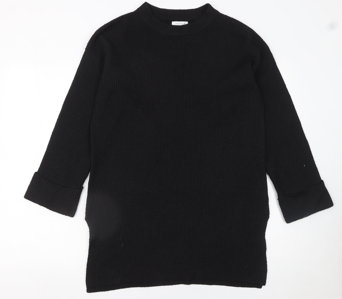 Matalan Women’s Black Mock Neck Knit Pullover Jumper Size S