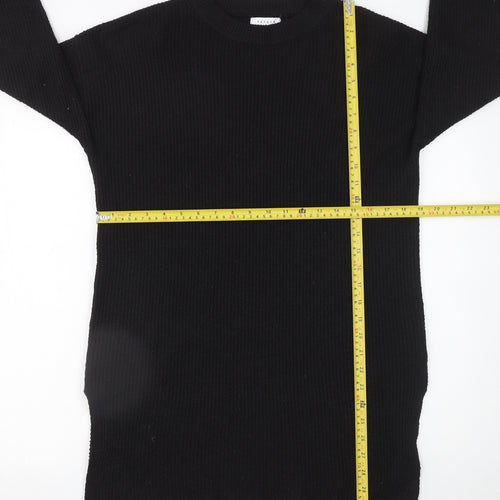 Matalan Women’s Black Mock Neck Knit Pullover Jumper Size S