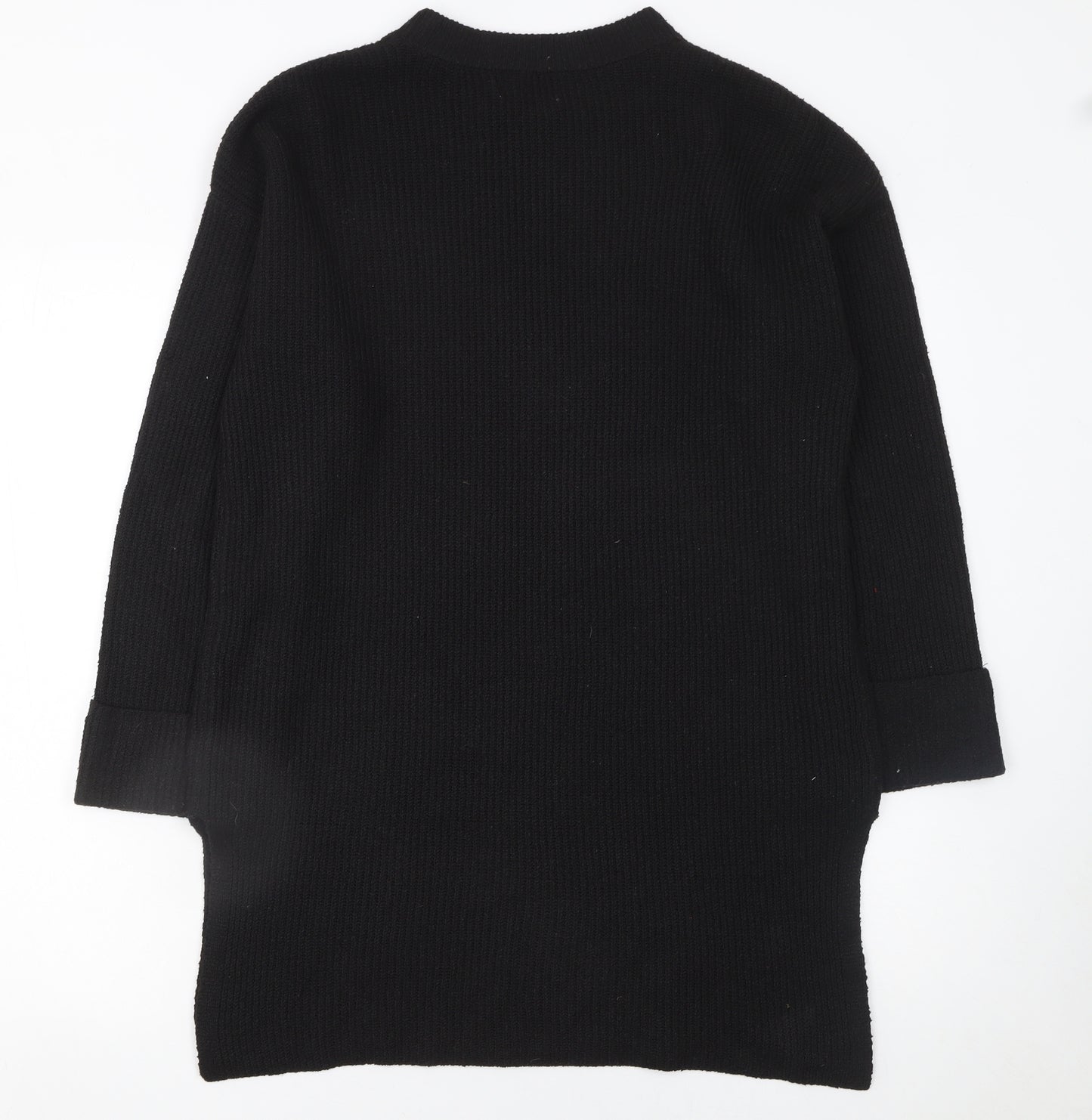 Matalan Women’s Black Mock Neck Knit Pullover Jumper Size S