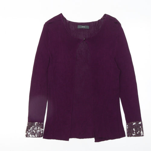 Designers at Debenhams Women’s Purple Sequin Cuff Knit Cardigan Size S