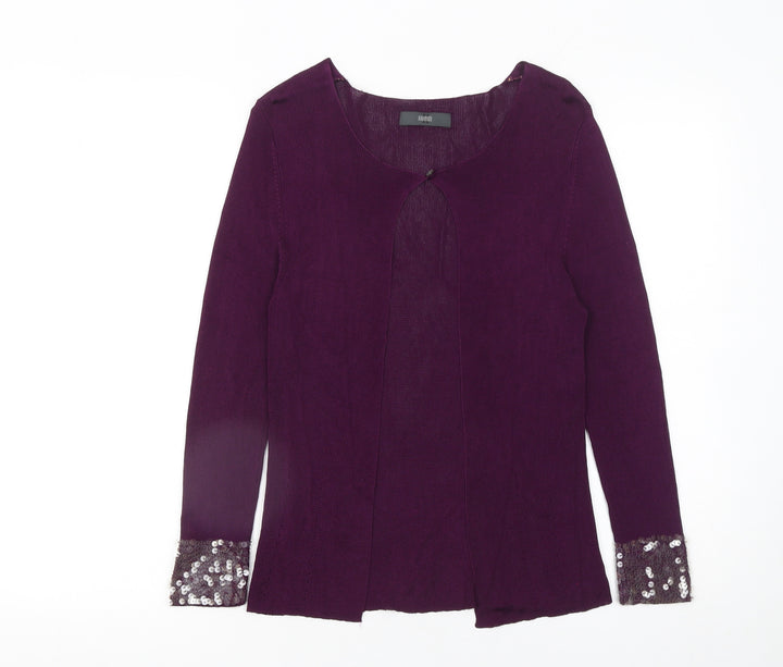 Designers at Debenhams Women’s Purple Sequin Cuff Knit Cardigan Size S