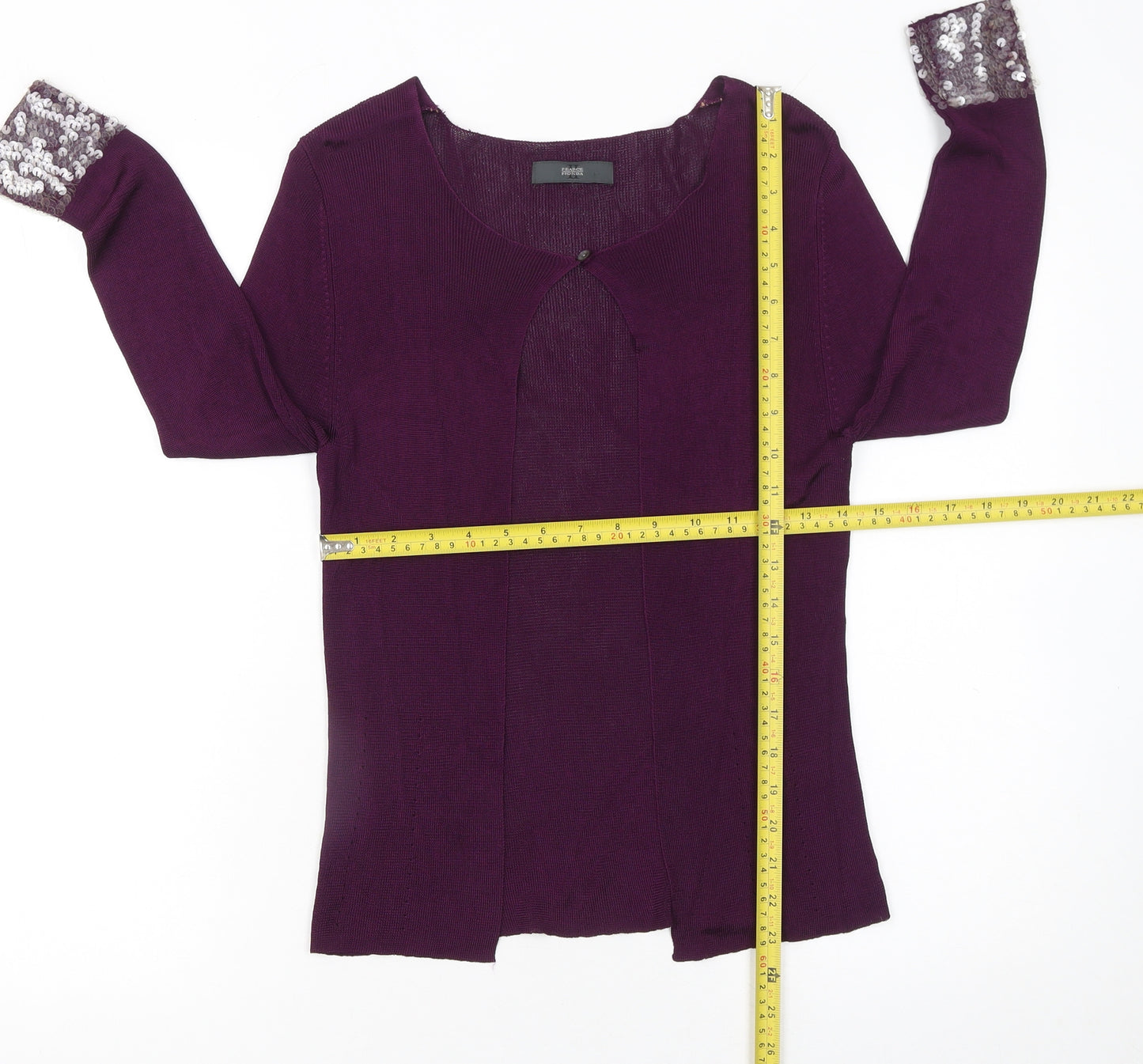 Designers at Debenhams Women’s Purple Sequin Cuff Knit Cardigan Size S