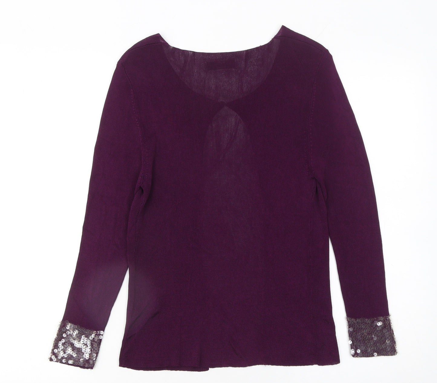 Designers at Debenhams Women’s Purple Sequin Cuff Knit Cardigan Size S