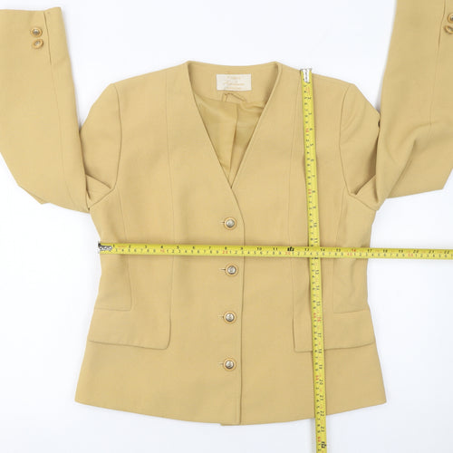 Eastex Women Beige Tailored Four-Button Lined Suit Jacket Size 10