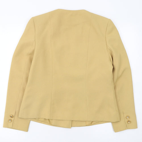 Eastex Women Beige Tailored Four-Button Lined Suit Jacket Size 10