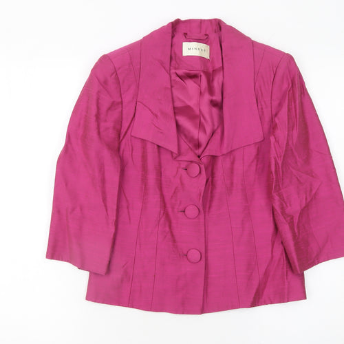Minuet Women’s Pink Shawl Lapel Formal Suit Jacket UK 8