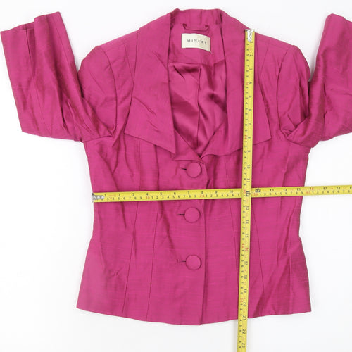 Minuet Women’s Pink Shawl Lapel Formal Suit Jacket UK 8