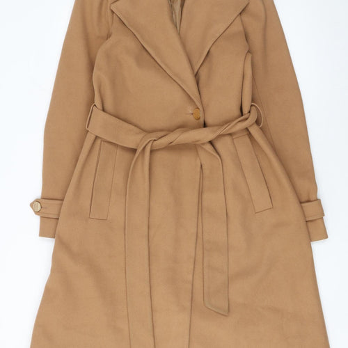 Dorothy Perkins Women’s Beige Long Belted Trench Coat Size S