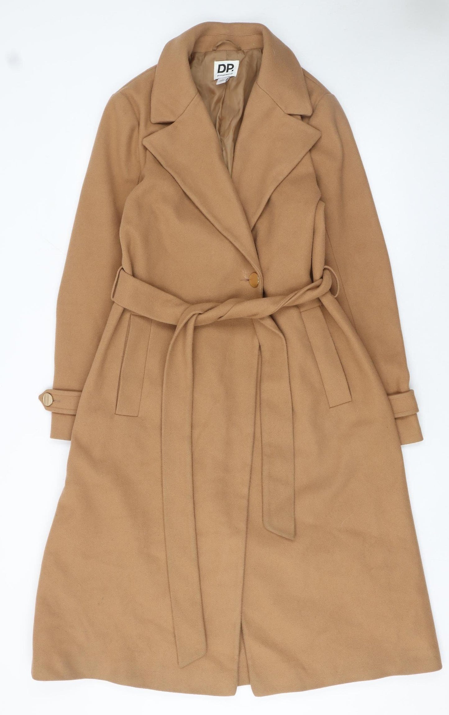 Dorothy Perkins Women’s Beige Long Belted Trench Coat Size S