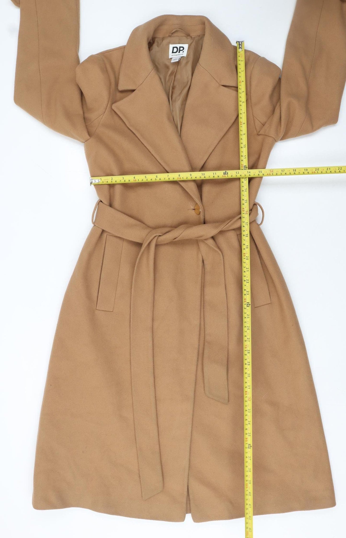Dorothy Perkins Women’s Beige Long Belted Trench Coat Size S