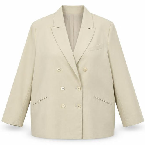 Kiss Collection Beige Double-Breasted Blazer Jacket Women’s Size 18