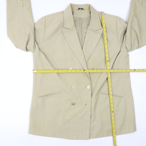 Kiss Collection Beige Double-Breasted Blazer Jacket Women’s Size 18