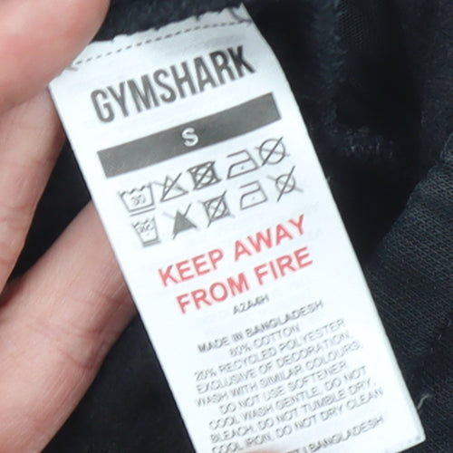 Gymshark Womens Black Small Jogger Sweatpants Fleece Tapered Fit