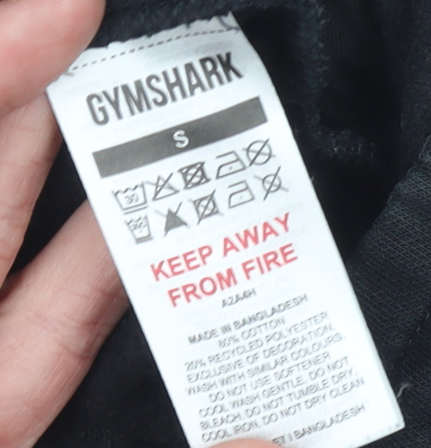 Gymshark Womens Black Small Jogger Sweatpants Fleece Tapered Fit