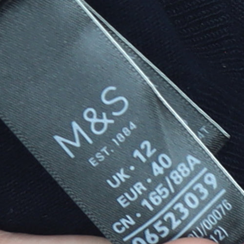 Marks and Spencer Women’s Black Lace Trim 3/4 Sleeve Jumper Size 12