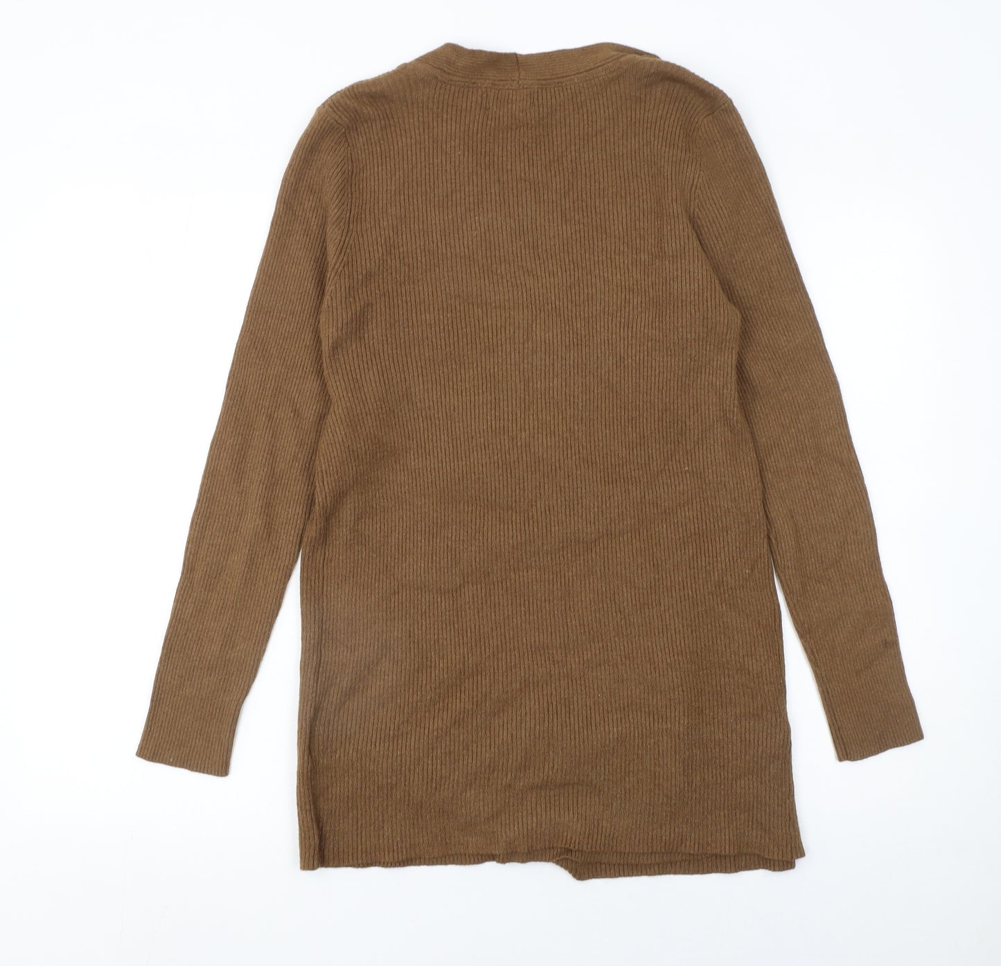 OBJECT Womens Brown Wrap Knit Long Sleeve Jumper S