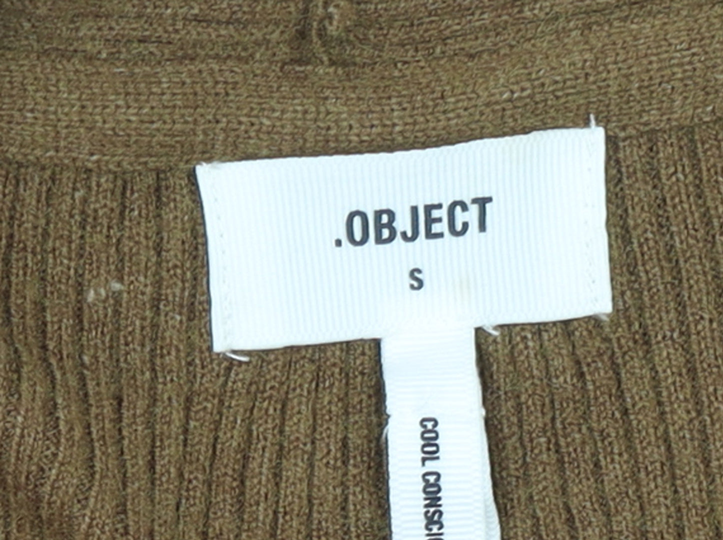 OBJECT Womens Brown Wrap Knit Long Sleeve Jumper S
