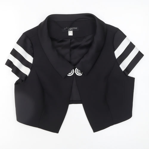 Veni Infantino Women Black Size 14 Cropped Tailored Suit Top