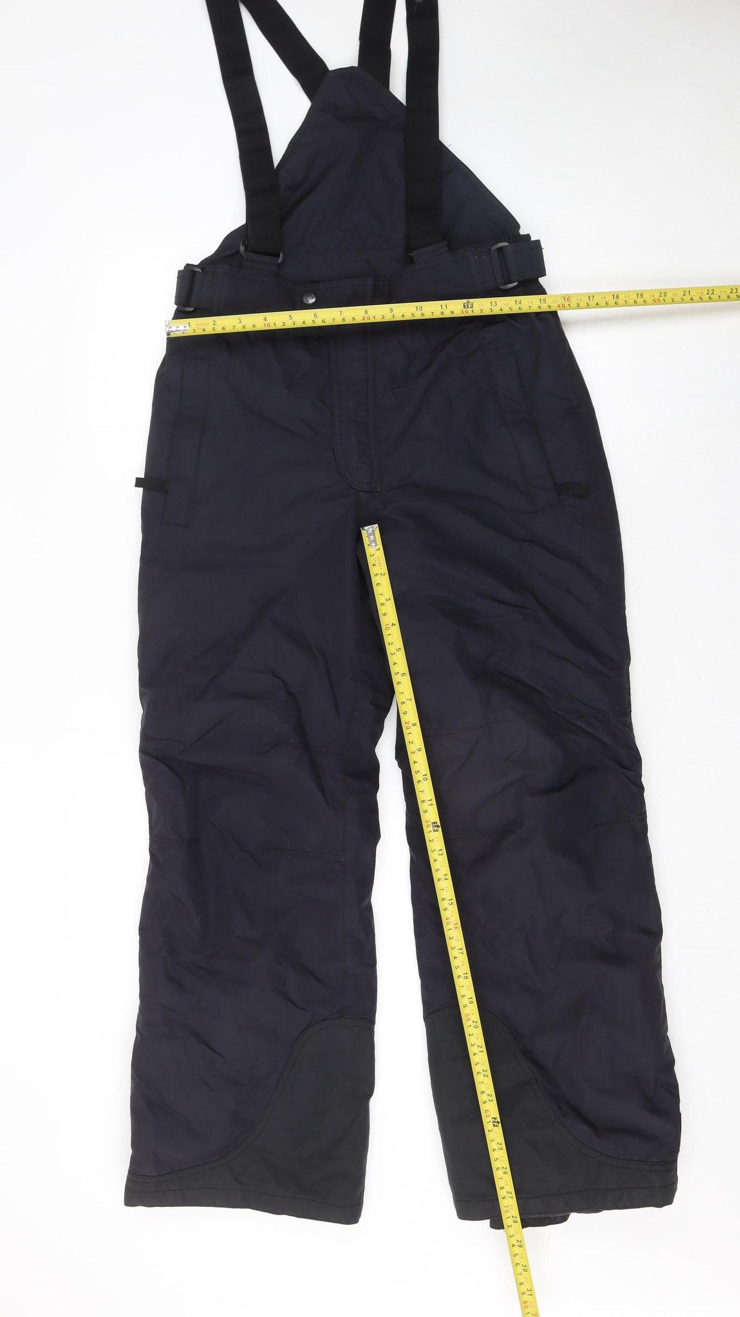 Quechua Women's Black Ski Spirit Snow Pants Size S Waterproof Winter Trousers
