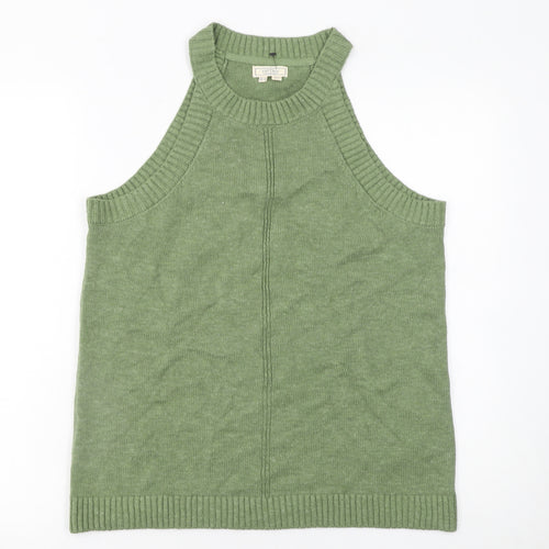 Fat Face Women's Green 100% Cotton Halter Tank Top Size 14