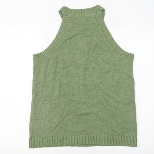 Fat Face Women's Green 100% Cotton Halter Tank Top Size 14