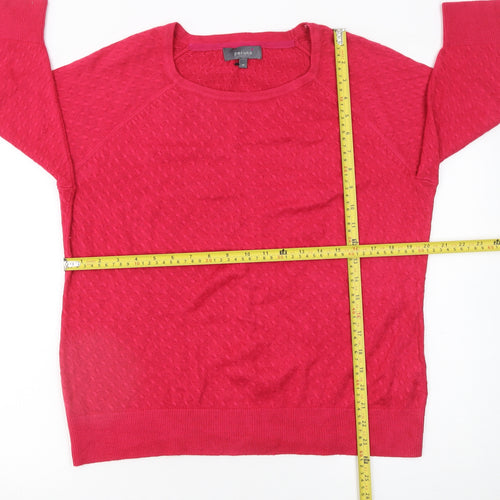 Marks and Spencer Women’s Red 3/4 Sleeve Round Neck Knit Jumper Size 16
