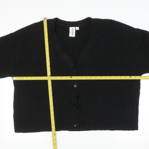 Collusion Women’s Black V-Neck Knit Button Cardigan UK 18
