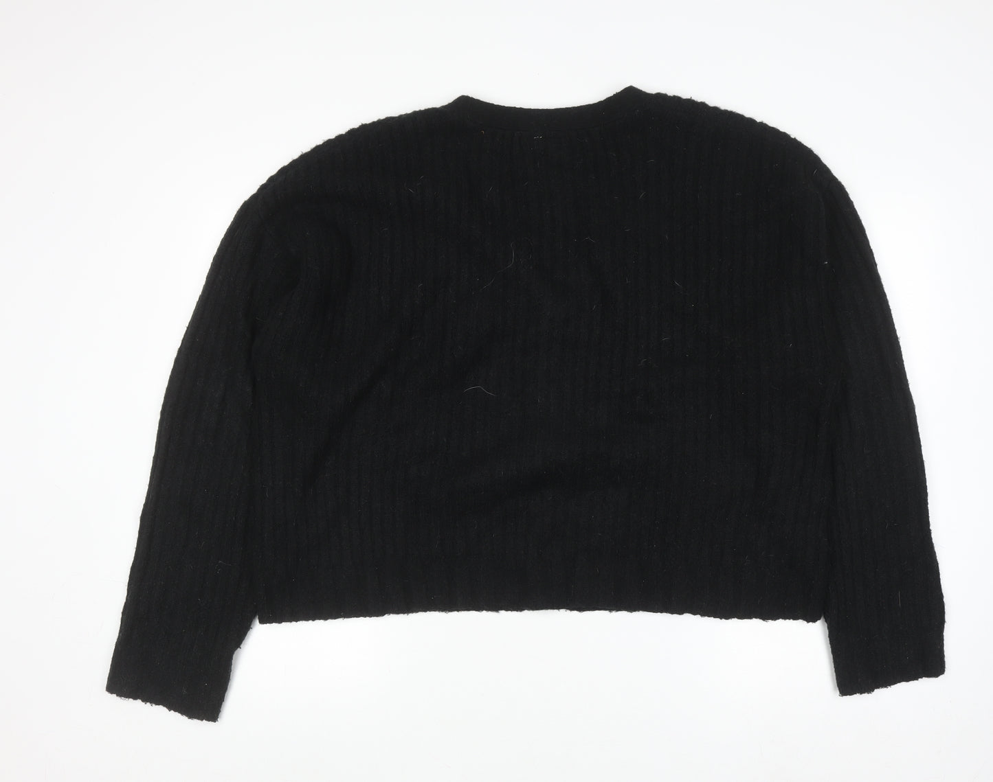 Collusion Women’s Black V-Neck Knit Button Cardigan UK 18