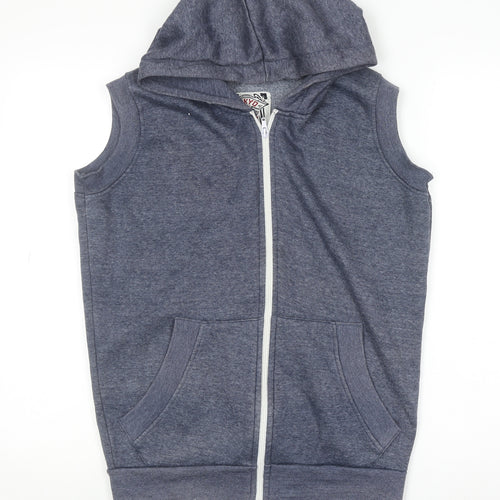Tokyo Tigers Men's Grey Sleeveless Full Zip Hoodie Vest S
