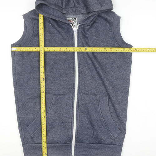 Tokyo Tigers Men's Grey Sleeveless Full Zip Hoodie Vest S
