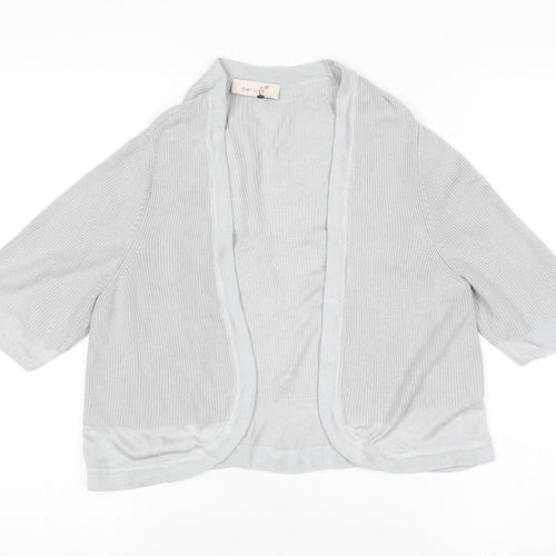 Marks and Spencer Women’s Grey 3/4 Sleeve Open Knit Cardigan Size 12