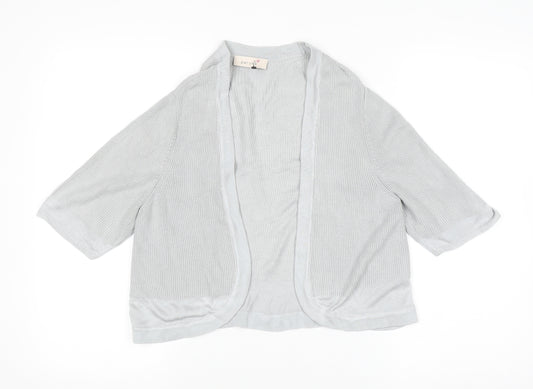 Marks and Spencer Women’s Grey 3/4 Sleeve Open Knit Cardigan Size 12